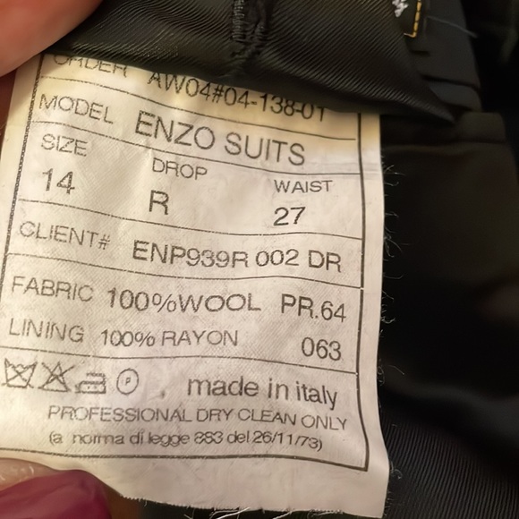 Coat Black with lines Mezzanotte size 14 - Picture 6 of 7